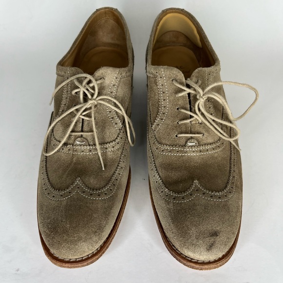n.d.c. made by hand Shoes Oxfords Wing Tip Women Size 37.5 US 6.5 Brown Suede - Picture 13 of 16